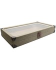 Novel Box Jewelry Organizer Glass Display Box With Lid Metal Clasp Storage Case
