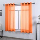 Orange Sheer Curtain Panels For Bedroom Luxury Textured Sheer Voile Window Cu   