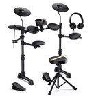 Donner Ded-70se 4 Quiet Silicone Pads Electronic Drum Set Usb Midi Throne