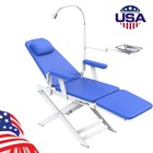 Portable Dental Chair Mobile Folding Chair Unit  rechargeable Led Light  tray