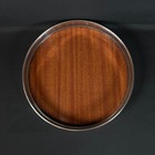 Eales Of Sheffield Silver-plated Butler Tray W Wood Grain Center Made In Italy