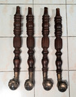 Set Of 4 Antique Parlor Table Legs With Claw Feet Talons And Glass Balls