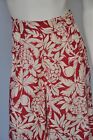 Vintage 1930s Red Tropical Floral Print Wide Leg Beach Pajamas Pants M l