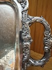 Poole Silverplate On Copper Old English Serving Footed Rectangular Tray 5031 