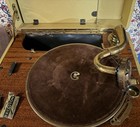     Antique Portable Gramophone Hand Crank Record Player 1920s
