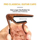 Wingo Classical Flat Guitar Capo For Nylon String Guitars-rosewood Finish With 5