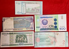 Mixed Lot 5 Different World Paper Money Banknotes Currency Foreign  Unc