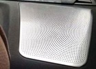Silver Titanium Inner Door Horn Frame Cover Trim 2pcs For Bmw 7 Series 2009-2015