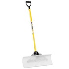 24  Wide Snow Pusher - Heavy-duty Snow Plow For Driveways   Sidewalks