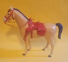 Ole  red  White   Blue  Custom Horse Figure Red Tack Included Johnny West Marx