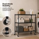 3 4 5 Tier Heavy Duty Adjustable Metal Shelf  Wheels  No-tool Assembly