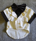 New Gift Wedding Pet Clothing Dog cat Formal Tuxedo Suits Tie White black Size M