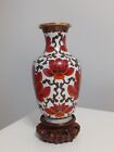 Quality Antique Chinese Export Enamel Cloisonne Cabinet Vase Hand Painted Enamel