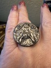 Antique 1901c Sterling Silver Samuel M Levi Art Nouveau Ring Fairy Girl Book