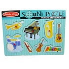 Melissa   Doug Wood Wooden Musical Instruments Sound Puzzle Ages 2  Batteries
