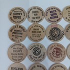 Lot Of 20 Vintage Wooden Nickels Advertising Tokens Exonumia Souvenir Coins Wood