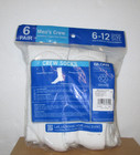 Brand New Men s Gildan 6 Pairs White Crew Socks Cushioned Sole Shoe Size 6-12