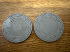 Lot Of 2 Vintage Rio Las Vegas 100 Ncv Casino Chips No Cash Value