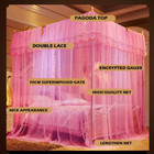 Luxury 4corner Post Bed Canopy Mosquito Net Full Queen King Size Netting Bedding