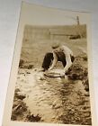 Rare Antique Vintage American Panning For Gold In The Creek Snapshot Photo Lot 