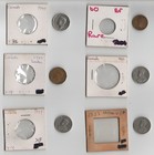 Canadian Coin Lot Set Of 6 Coins  5 Cents 1932 1933 1934 1942 1949 1 Cent 1960