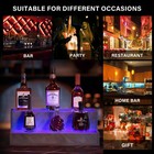  20inch 2-tier Led Liquor Display Shelf  App   Remote Control Lighted Bottlerack