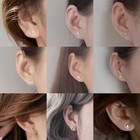 Fashion 925 Silver Small Rabbit Moon Heart Zircon Ear Stud Hoop Earrings Women