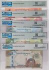 Bahrain Set 5  1 2 1 5 10 20 Dinars Nd 2016 P 30-p 34 Gem Unc Pmg 66 67 Epq