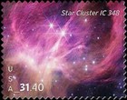 Us Star Cluster Priority Mail Express  31 40 Postage Stamp Sheet Of 4