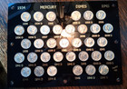 Quality 1934-1945 Pds Mercury Dime Set 35 Coins Xf au Unc 90  Silver Wwii Era