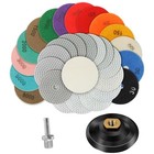16 Pack 4 Inch Diamond Polishing Pads - Wet dry Polish Kit - 5 8  -11 - 16 Pack