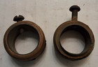 Vintage Kretzer Heavy Brass Ball Rings For Lightning Rod Weathervane Lot Of 2