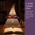 Stained Glass Witch Hat Lamp usb Powered Gothic Wizard Hats Night Light