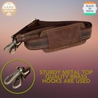 Bag Strap Replacement - Genuine Leather 57  Adjustable Rustic Brown Buff