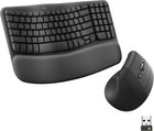 Logitech Wave Keys And Lift Ergonomic Wireless Keyboard  Mouse  Graphite