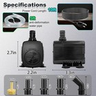 400gph Submersible Water Pump     Ultra Quiet Fountain  Pond  Aquarium  Hydroponic