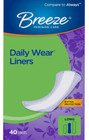 Breeze Daily Wear Liners - Long 120ct Case Ultimate Comfort   Protection Always