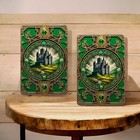Medieval Castle Metal Wall Sign  Irish Celtic Green Wall Art Plaques  8x12