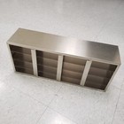 16 Slot Stainless Steel Rack For Upright -80 Freezers  22 In X 9 In X 5 5 In  