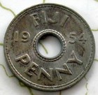 Coin Fiji 1p 1954 Unc 238