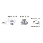 200 Set Grommets Kit Metal Eyelets 4mm 0 16  Grommet For Shoes Clothes White