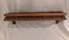 Vintage 24  Wood Wall Shelf With Spindle Rail Along The Front 