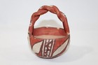 Antique Isleta Pueblo Pottery 4 5  Friendship Basket Bowl Olla Twisted Handle