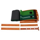 Indoor Golf Putting Green Practice Mat Exerciser W auto Ball Return Training Aid