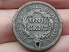 1846 Braided Hair Large Cent Penny- Small Date  Fine vf Details