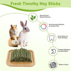 100pcs Timothy Hay Sticks For Rabbits Guinea Pigs Chinchillas Chew Treats  Natur