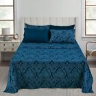 6-piece Paisley Sheet Set Navy Blue  luxdecore