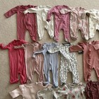 Bundle Of 19 Baby Girl Outfits And Pajamas Size 0-3 Months