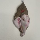 Ganesha Ganesh Hindu Elephant Terracotta 3d Wall Art Hang 6    Hand Painted Read