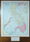 Vintage 1911 Philippines Map 11 x14  Old Antique Original Leyte Luzon Cebu Samar